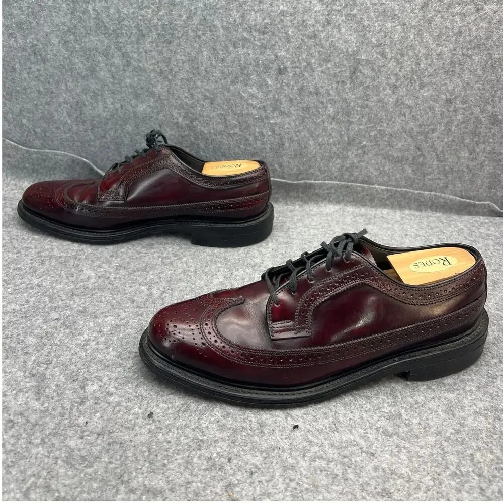 O'Sullivan Vintage Executive Wingtip Brogue Leather Oxford Dress Shoe Men 9.5